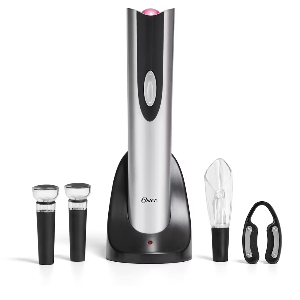 Oster Electric Wine Opener Set - Black and Silver